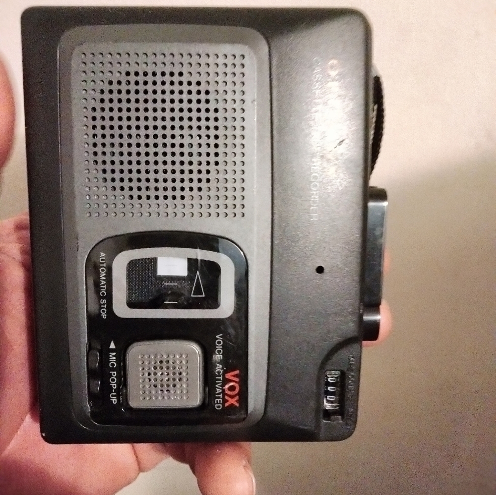 Vox Black Microcassette Recorder